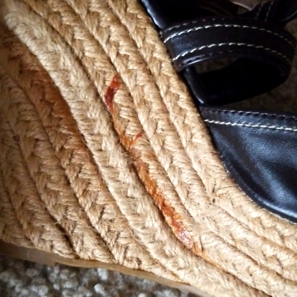 Brown platform wedge sandals - Picture 6 of 8